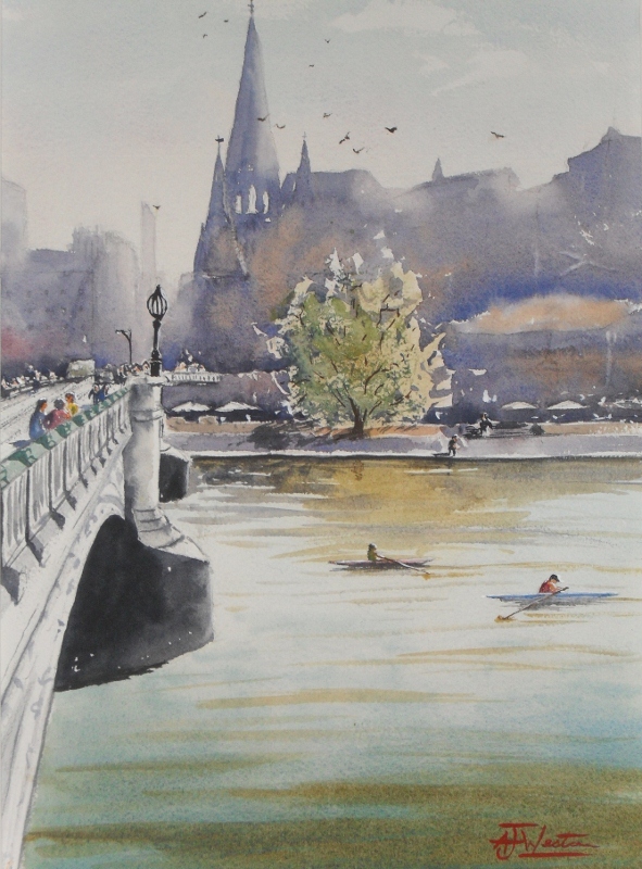 Early Morning Rowers - Melbourne (copyright)